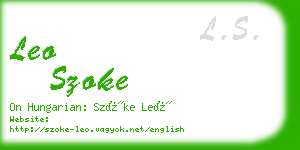 leo szoke business card